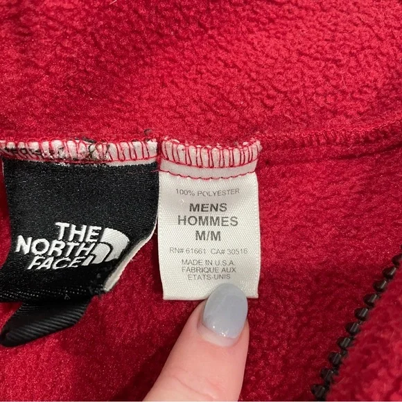The North Face Red Fleece Zippered Vest - Picture 7 of 10